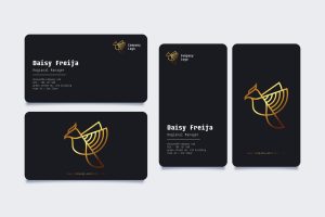 image of business cards with special gold foil finishing, Aladdin Print Custom Marketing Materials