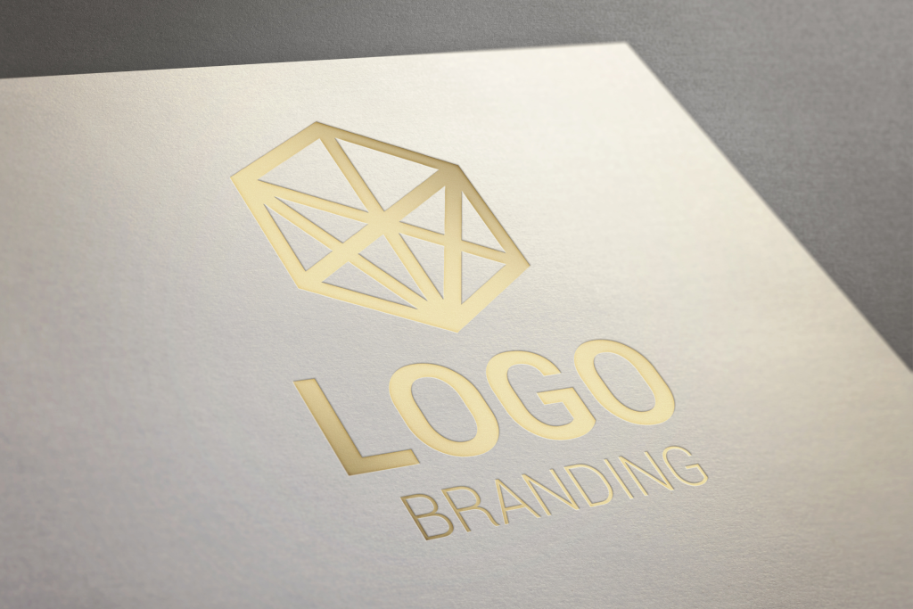 Image of a logo printed on paper, Aladdin print market material print shop, custom printing services
